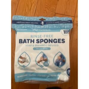 Scrubzz Rinse‎ Free Bath Sponges Just Add Water 25 Count Sponge Bath Surgery